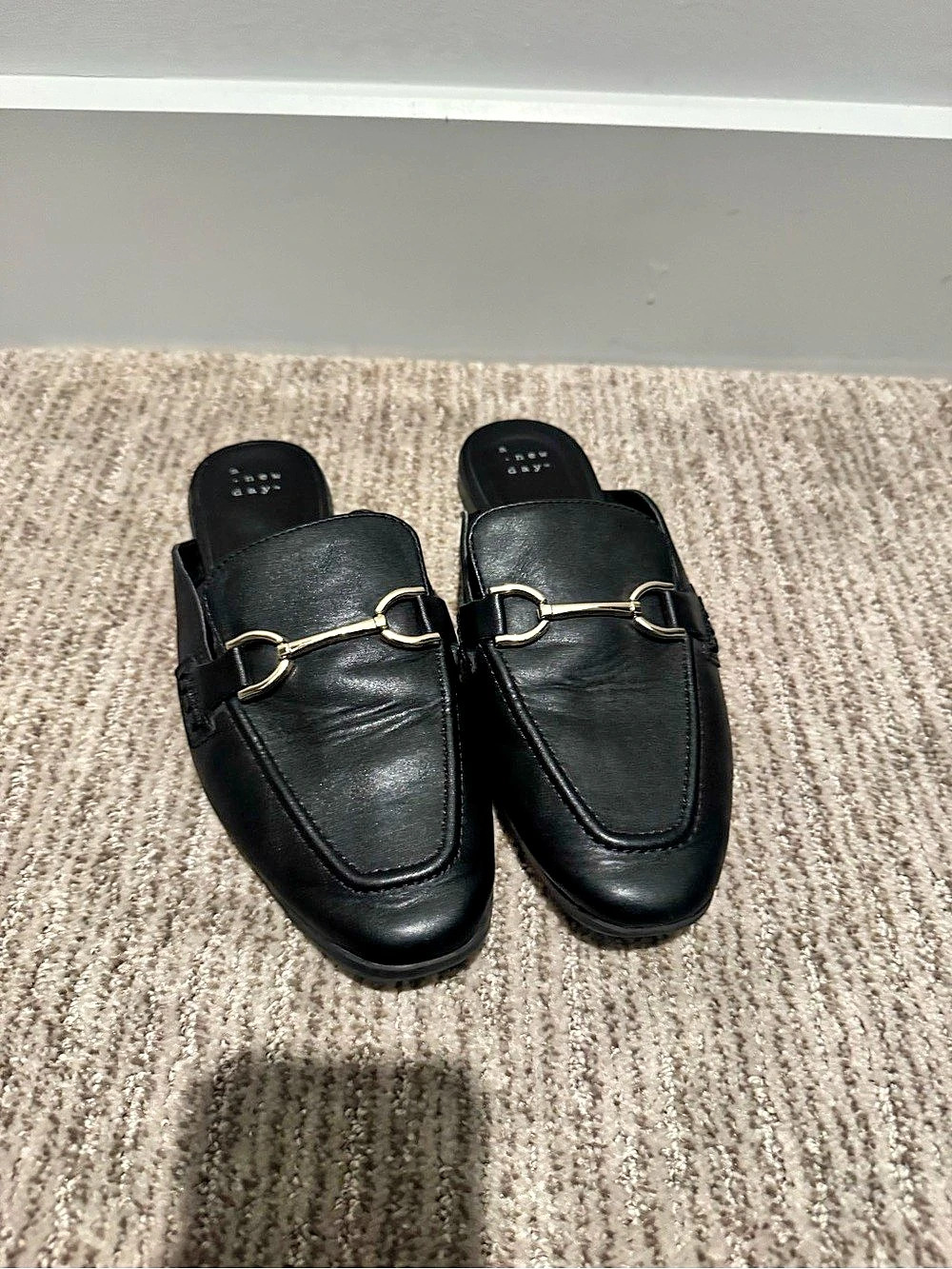 A New Day Women's Ginger Mule Loafers Black US 7